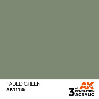 AK INTERACTIVE 11135 3GA FADED GREEN (STANDARD) 17ml