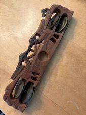 Vintage Wooden Double Row Khartal/Tambourine Musical Instrument Indian Art Piece