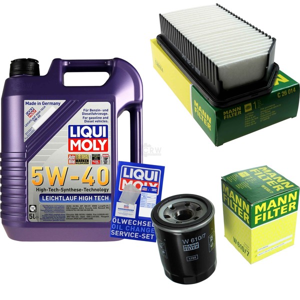 Mann Inspektionspaket 5L Liqui Moly 5W-40 FüR Hyundai I20 1.2-image