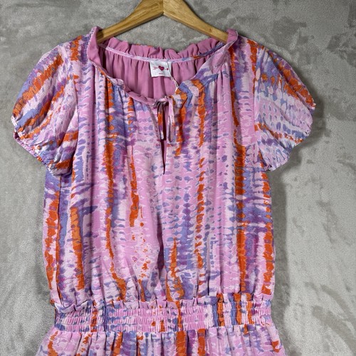 NWT Buddy Love Roxy Mini Dress - Jewel Size Medium Style CG4659 Pink Orange - Picture 2 of 12