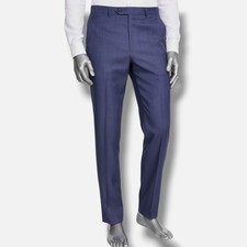 Michael Kors Men's Blue Classic-Fit Stretch Solid Suit Pants Size 32W 32L
