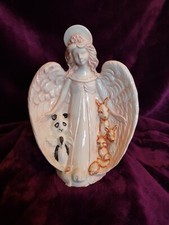 Large Glazed Porcelain Guardian Angel