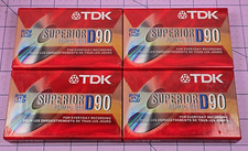 QTY 4 TDK D90 Superior audio cassette tapes IECI/TYPE I New Sealed
