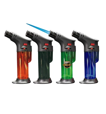 TOBALIQ 2 / 4 / 12er Display TQ Brenner X2 Turbo Sturm Feuerzeug Jet Flamme Mit Fuß