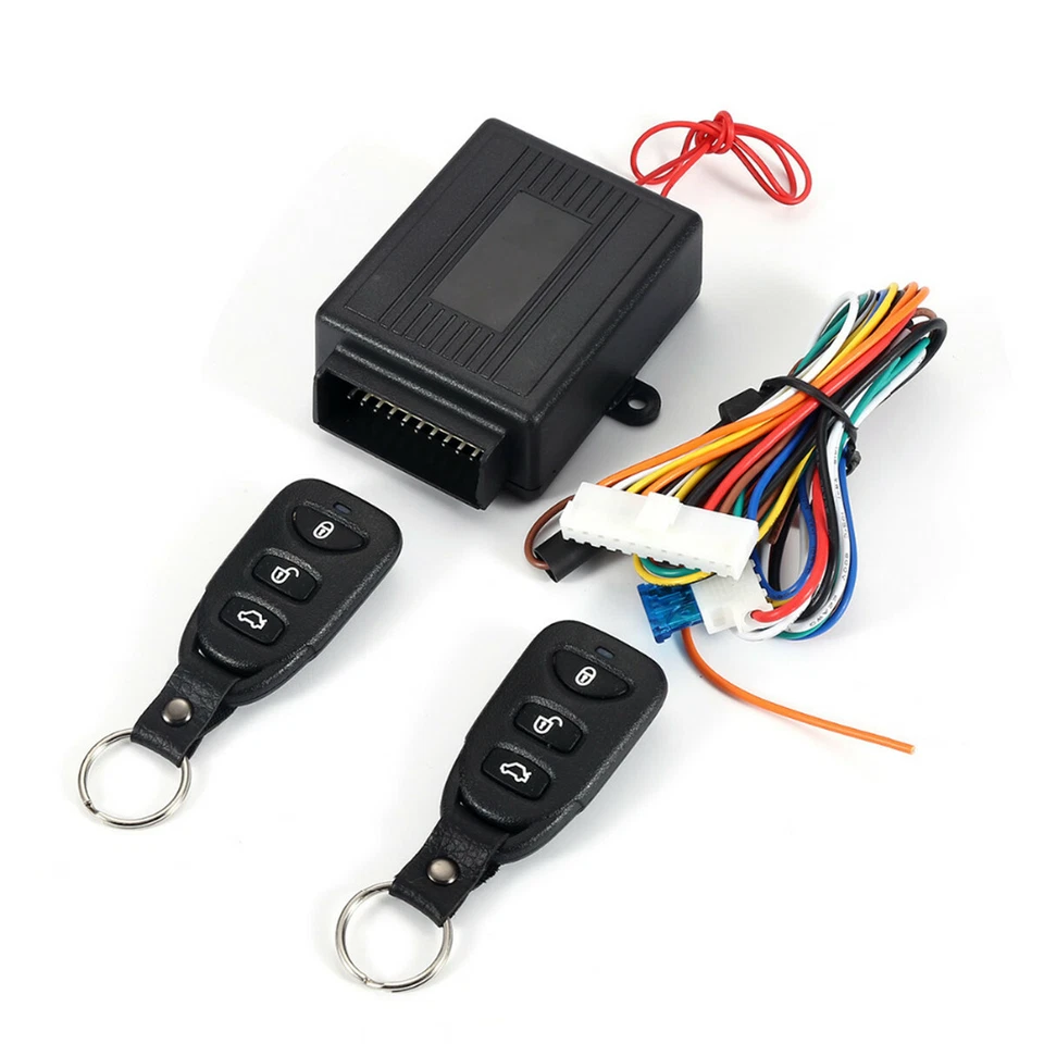 Car Accessory Remote Central Locking Kit Keyless Entry System +2 Remotes Fobs - Image 2 of 4