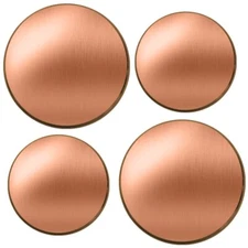 SET OF 4STEEL STOVETOP BURNER COVERS SET(2-10",2-8")COPPER/BRONZE/GOLD COLOR,RLD
