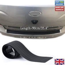 Rubber Car Rear Boot Trunk Bumper Protector Guard Trim Cover Chrome Sill Lip