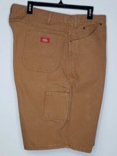Dickies Relaxed Fit Brown Duck Canvas Carpenter Work Shorts Men's 44W x 11L EUC