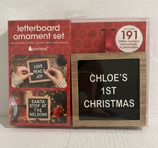 Christmas Letter Initial Personalize Ornament Set New