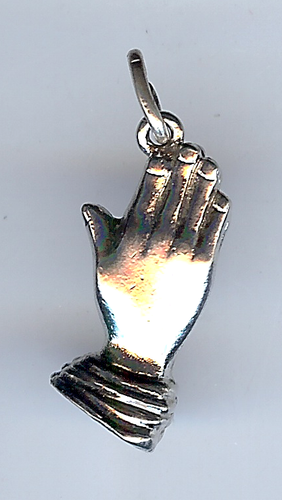 Breloque main Hamsa avec symbole Chai et chaîne en argent sterling
