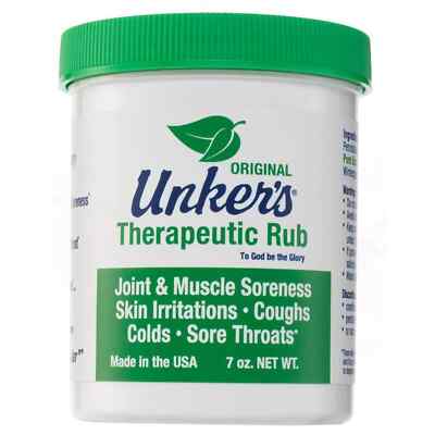 Unker's Original Therapeutic Rub 7 oz joints muscles plus FREE GIFT + HELP FEED