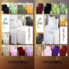 Hotel Quality 4 PCs Sheet Set 1000 TC Egyptian Cotton Select Size  Pattern