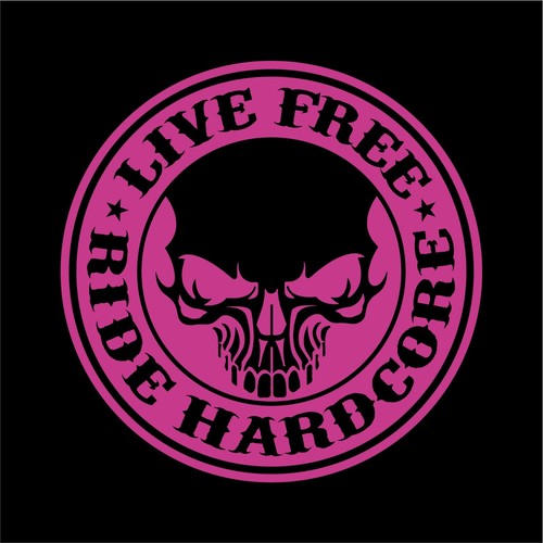 Live Free Ride Hardcore Motorcycle Vinyl Sign Decal Sticker / Sizes and Colors - Picture 7 of 15