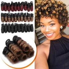 2" Short Jamaican Bounce Loops Hair Crochet Extensions 20 Peices Spring Curly US