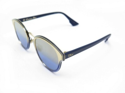 ?RARE CHRISTIAN DIOR Nightfall Gold Blue Mirror Sunglasses  display picture 1