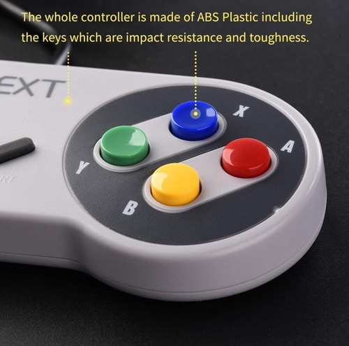 2 Pack controladores SNES, USB súper clásico para PC, Mac, Linux, Raspberry Pi 3 - Picture 3 of 8