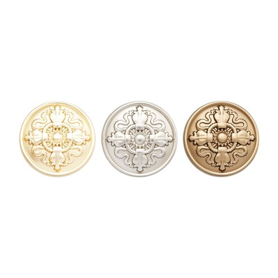 5pcs Elegant Metal Button with Vintage Pattern for Sewing and Decoration 15-23mm
