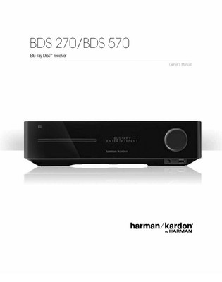 Harman Kardon BDS570 Blu-ray Player Owners Instruction Manual