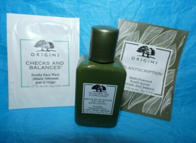 NEW ORIGINS Mega-Mushroom/Plantscription Serum/Checks and Balances Face Cleanser