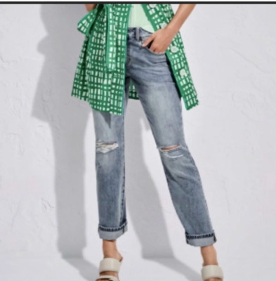Cabi New NWT 100% Boyfriend Jeans #6071 Distressed light Size 00 - 16  Was $153