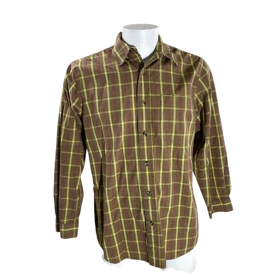 Royal Robbins LS 衬衫中号格子棕色-绿色红色黄色 — 第 2/4 张图片