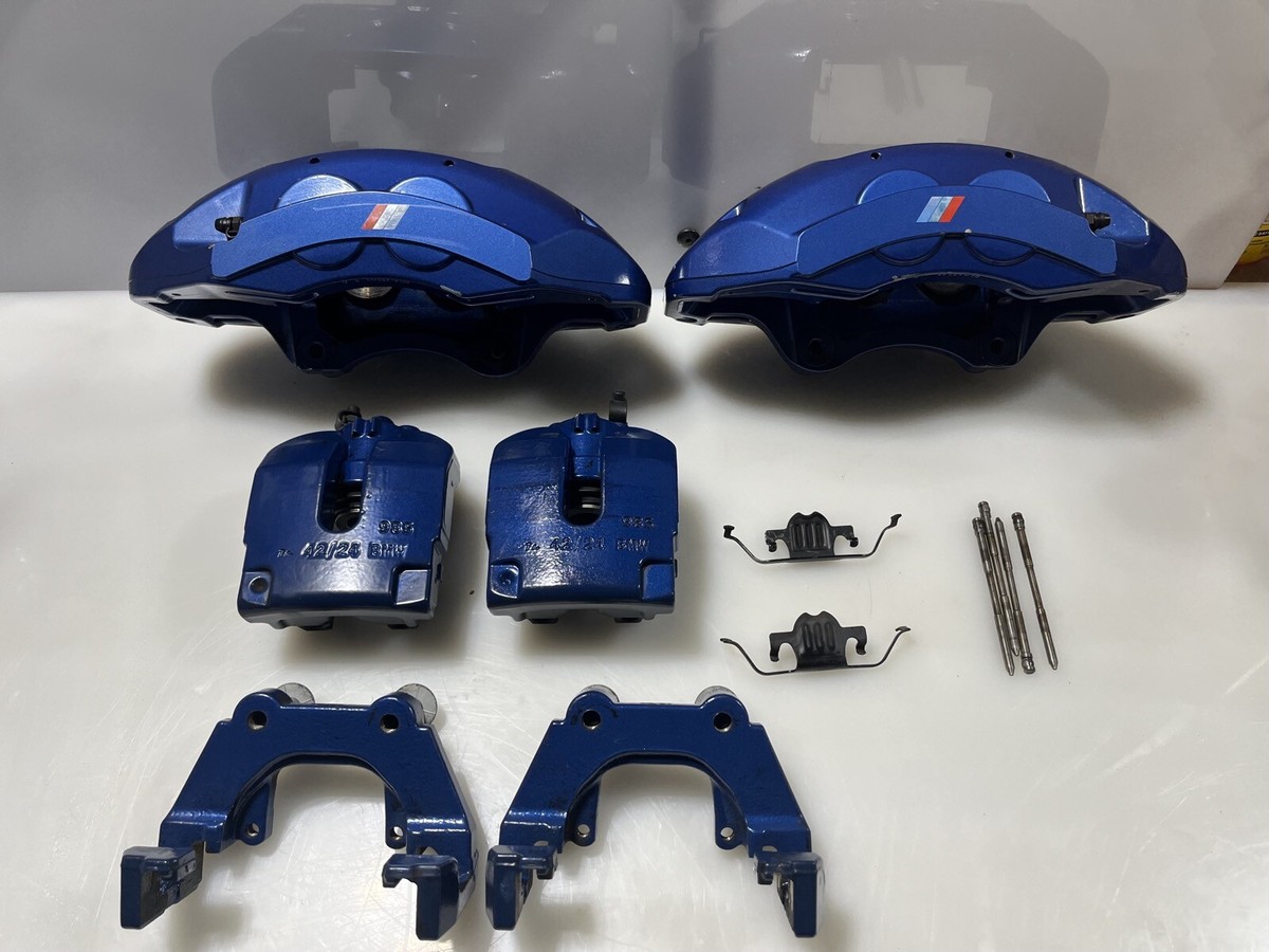 BMW E70-E71 XM PAIR FRONT & REAR M BRAKE CALIPERS BREMBO BLUE  
