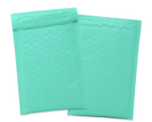 Cyan Mint! 8.5x12, 6x9, & 4x8 Colored Poly Bubble Mailers, Air Padded Envelopes! - Picture 27 of 48