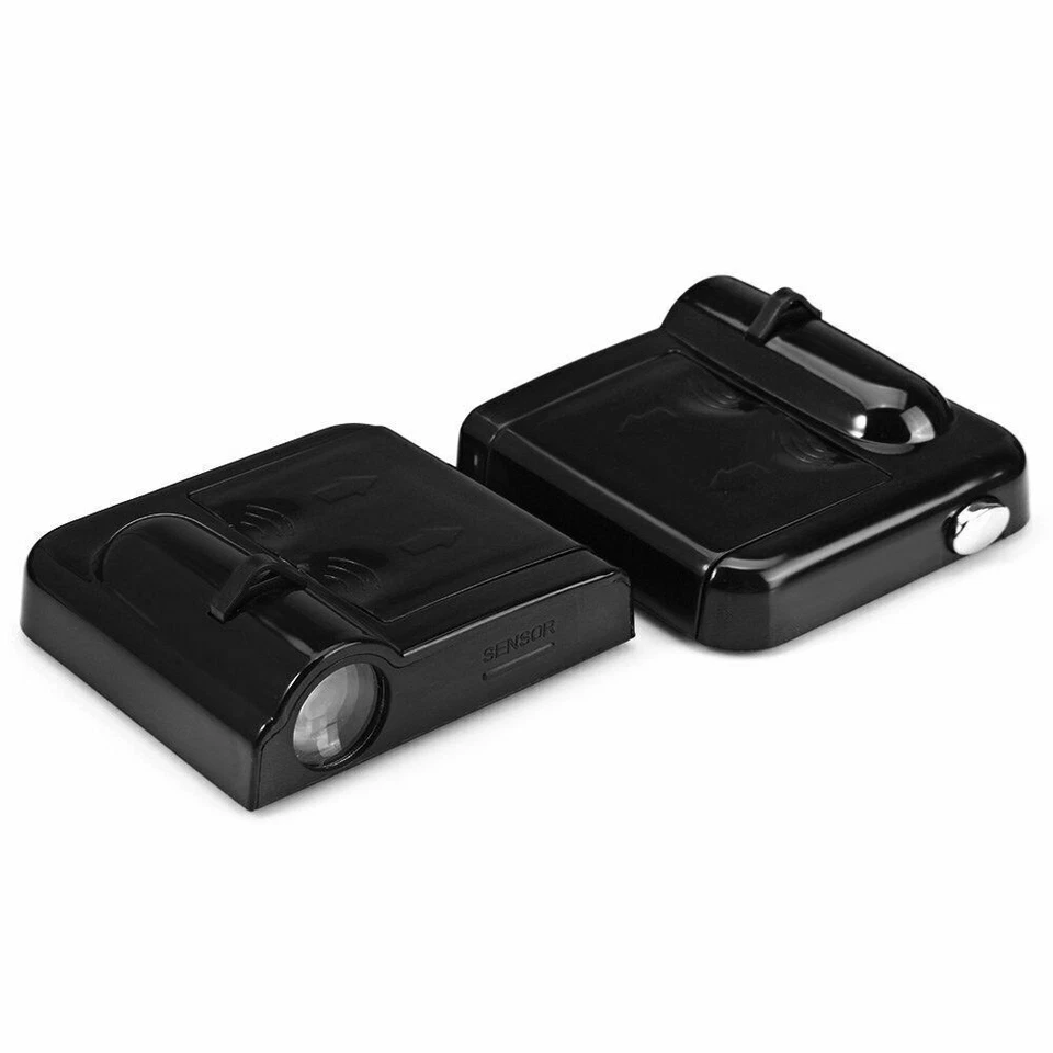 2Pcs Wireless Car Door LED Green Flaming Skull Welcome Projector Shadow Lights - Image 3 of 4