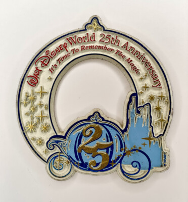 Rare Disney World 25th Anniversary Magnet - 1998 Magic Kingdom 