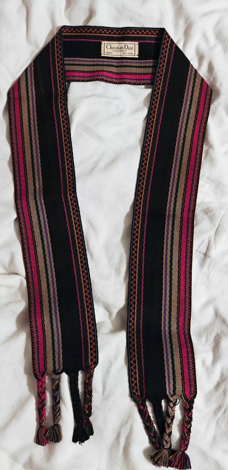 CEINTURES VINTAGE CHRÉTIENNES DIOR STYLE TRIBAL LATINO AMÉRICAIN CEINTURE TISSÉE À LA MAIN