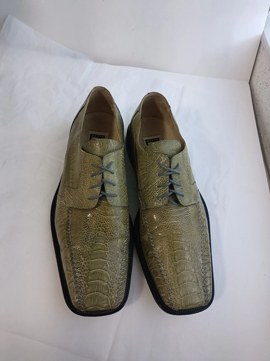 Men’s green, David Eden, genuine ostrich leg size 10 1/2 David Eden | Shoes | David Eden Alligator Ostrich Leg Green  main image 2