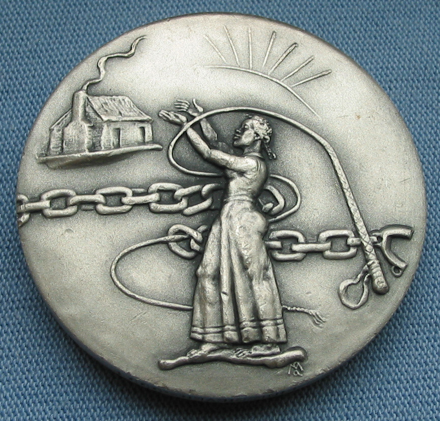 1975 Harriet Beecher Stowe .999 Silver High Relief Medal - Medallic Art Co. MACO