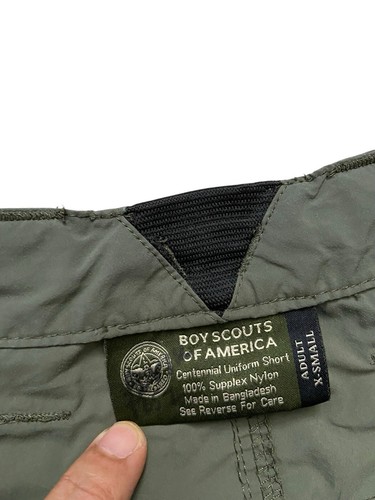 Boys Scouts Switchback Cargo Shorts Mens Adult XS (27") Olive 10" Ins Mid Length - Picture 6 of 11
