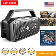 Rugged Waterproof Bluetooth Speaker - 60W80W Peak - Subwoofer - 40H Playtime
