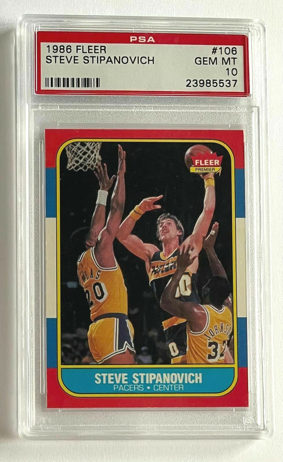 1986 Fleer Basketball Steve Stipanovich #106 PSA 10 GEM MINT
