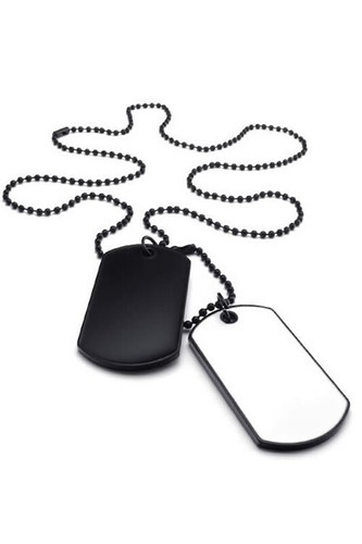 para hombre, colgante de 2 placas de identificacion de D5B9 | eBay