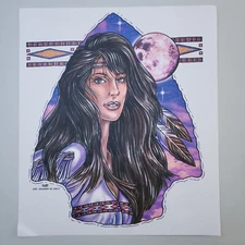 Peck Springhill Native American Woman Tshirt Iron On Decal Arrowhead Vintage