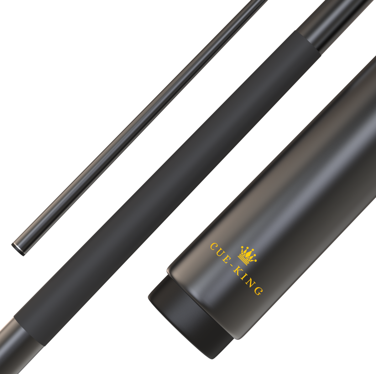 Cue-King Pool Cue Military-Grade Carbon 58 18oz 2 Piece with 12.5mm Premium Tip Finished in Gloss Exposed Carbon, Professional Pool Cue (Carbon Cue