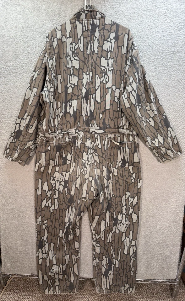Vintage Walls Coveralls Mens 46x27 Camouflage Blizzard Pruf Trebark Camo 80s 90s - Image 2 of 4