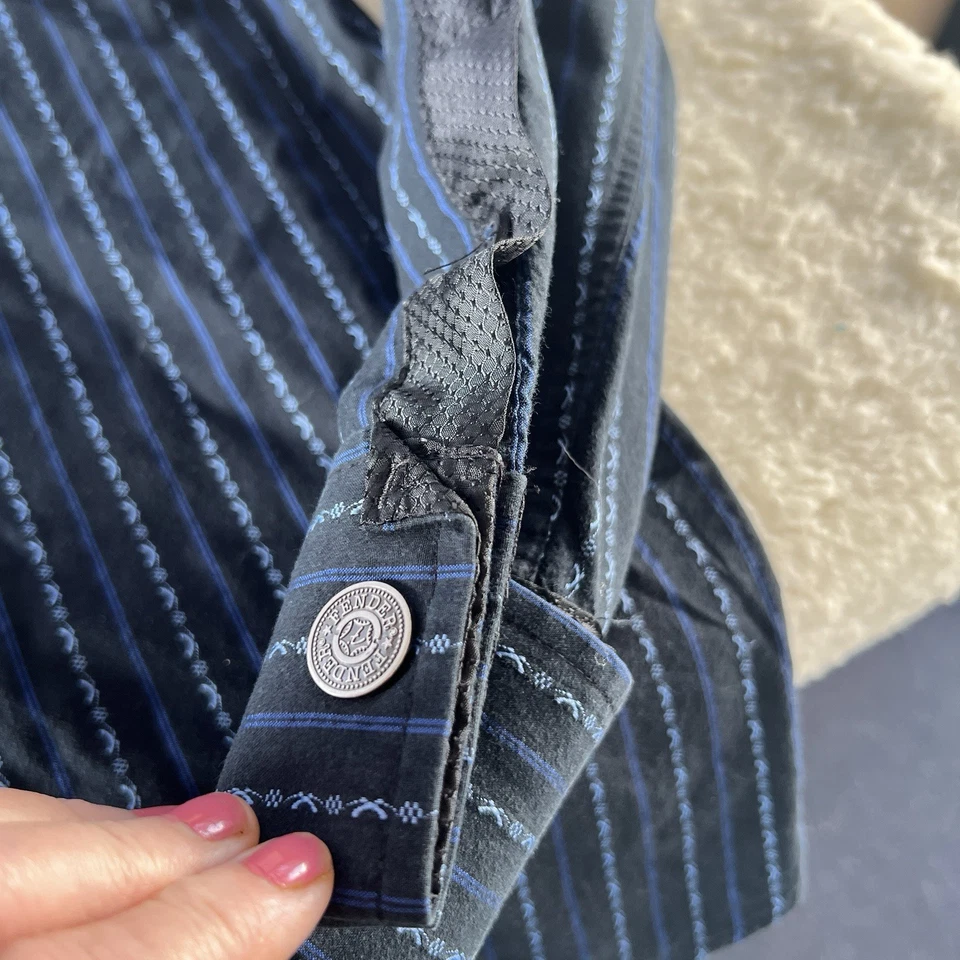 Fender Custom Shop Rock & Roll Religion Black Striped Long Sleeve Shirt Men 2XL - Image 4 of 4