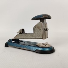 Vintage Skre Tri Tacker Zszywacz Niebieski Młotek Zszywacz biurowy lata 50. Metal