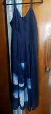 NWT Simply Vera Wang Women’s Navy Blue Fun Summer Maxi Sun Dress Size XL