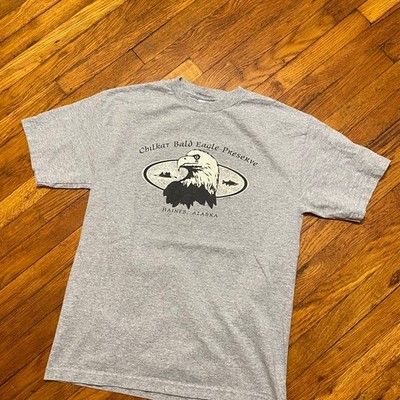 Vintage 2002 Haines Alaska bald eagle graphic men s tee shirt size medium