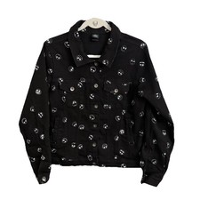 Disney The Nightmare Denim Jacket Medium Black Before Christmas Time Burtons