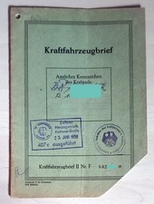 TORNAX T 175, 1951, Original Kfz-Brief