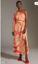 Farm x Anthropologie size large One-Shoulder Starfish Maxi Dress