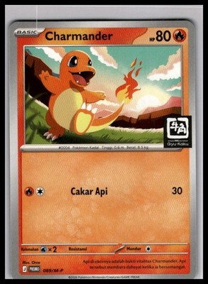 Charmander 089/M-P | Pokemon Gyukaku Stamped Promo Indonesian [US Seller]