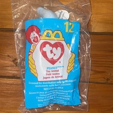 1998 McDonald's TY Teenie Beanie Baby #12 Peanut The Elephant Factory Sealed