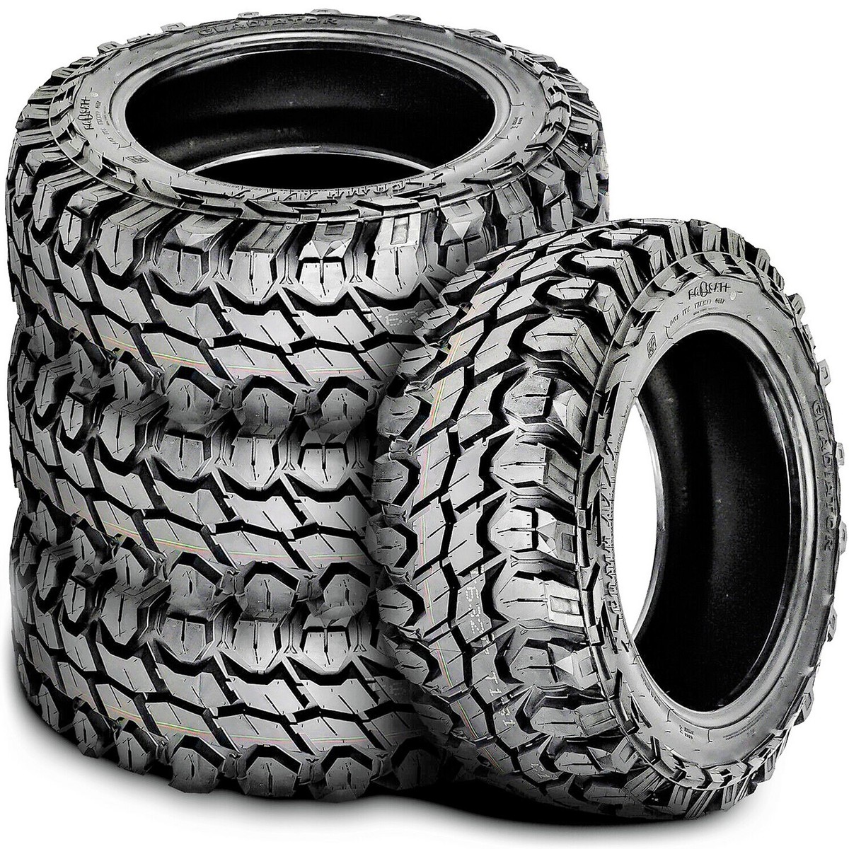 4 Tires Gladiator X Comp M/T LT 35X12.50R20 Load F 12 Ply MT Mud 