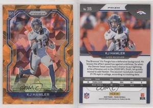 2020 Panini Prizm Rookie Orange Ice Prizm KJ Hamler #315 Rookie RC